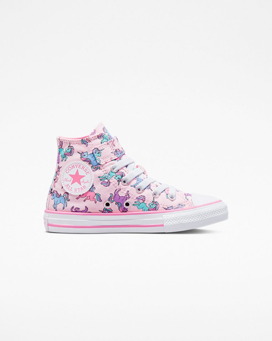 Tenis Converse Chuck Taylor All Star Easy-On Unicorns Cano Alto Menino Rosa Azuis | PT E0PT975